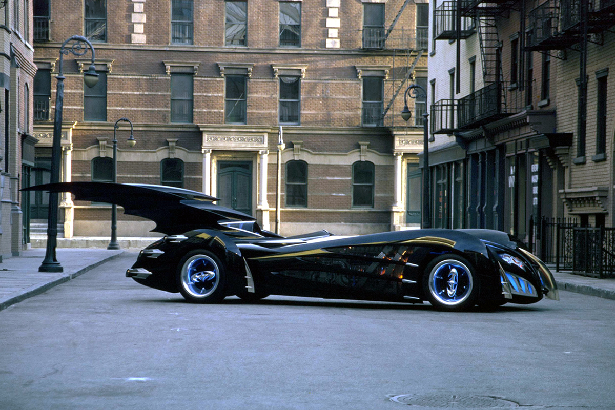 Full profile of the 1997 Batman and Robin Batmobile